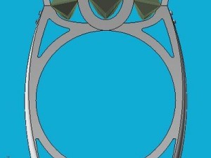 ring with three princesses Modello 3D