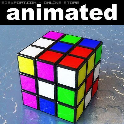 rubik cube 3D Model .c4d .max .obj .3ds .fbx .stl .blend 