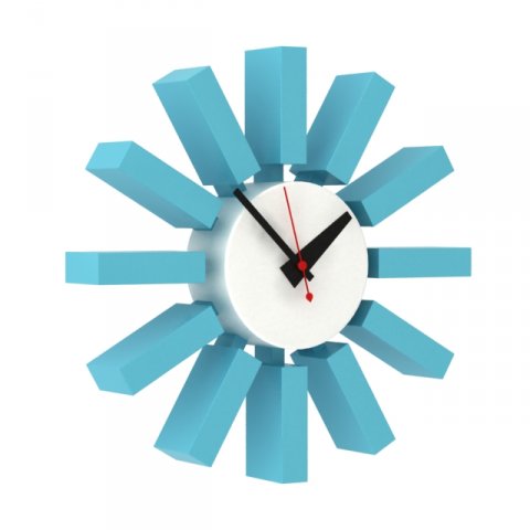 block wall clock 3D Модель .c4d .max .obj .3ds .fbx .stl .blend 
