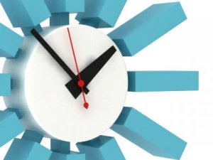 block wall clock 3D Model