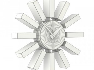 block wall clock 3D Модель