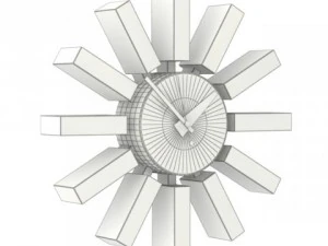 block wall clock 3D Model