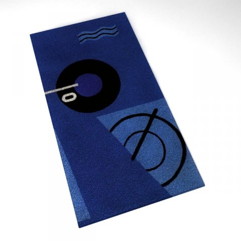 blue marine carpet 3D Model .c4d .max .obj .3ds .fbx .stl .blend 