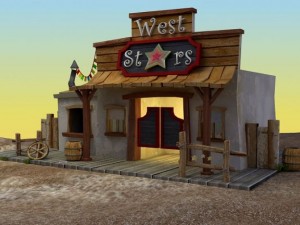 saloon west 3Dモデル