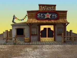 saloon west 3Dモデル