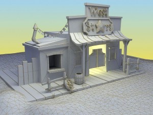 saloon west 3Dモデル