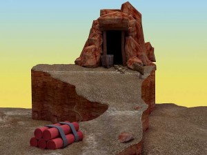 old mine Modelo 3D