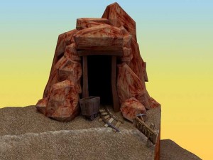 old mine Modelo 3D