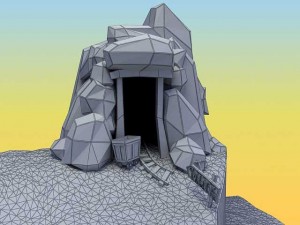 old mine Modelo 3D