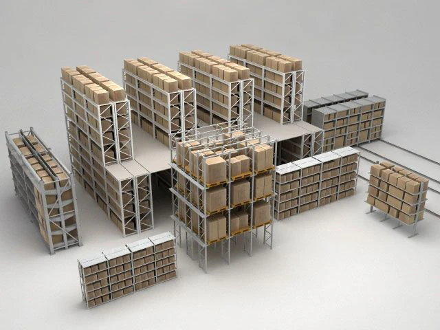 shelving pack 3D Model .c4d .max .obj .3ds .fbx .stl .blend 
