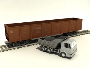 truck and coach 3D Модель