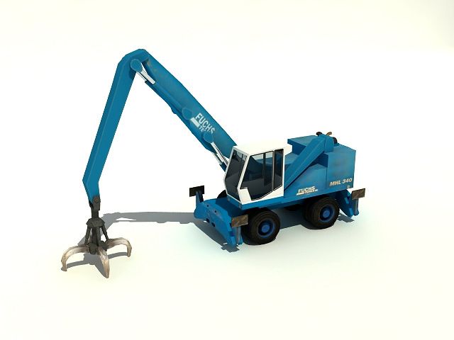 excavator 3D Model .c4d .max .obj .3ds .fbx .stl .blend 