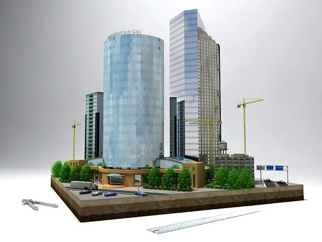 buildings 3D Model .c4d .max .obj .3ds .fbx .stl .blend 