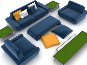 диванний комплект 1 3D Модель