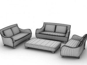 sofa set3 3D Model