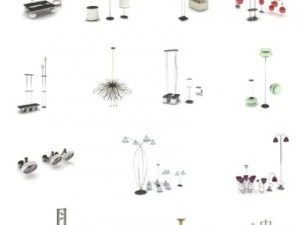 14 세트 램프 팩 3D 모델