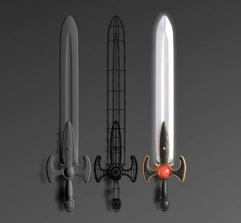 sward of darkness 3D Model .c4d .max .obj .3ds .fbx .stl .blend