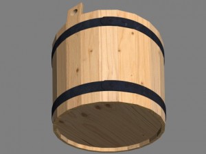 wood bucket 3D मॉडल