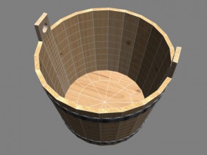 wood bucket 3D मॉडल