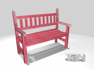 пять скамеек 3D Модель