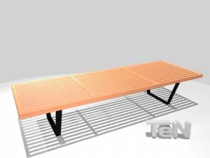five benches 3D Model