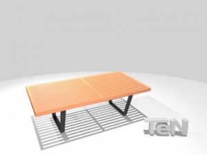 five benches Modelo 3D