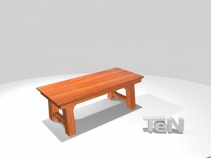 five benches Modelo 3D