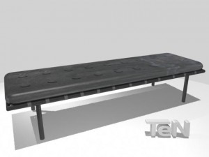 five benches Modelo 3D