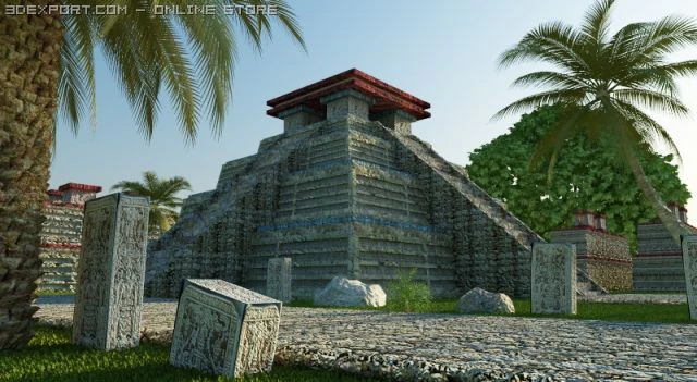 mayan city 3D Model .c4d .max .obj .3ds .fbx .stl .blend
