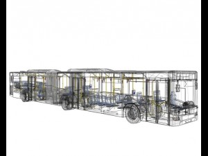 design bus articuled 3D 모델