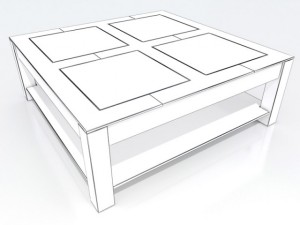 andrew martin zinctop coffee table 3D 모델