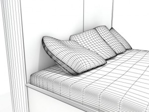 reflex bed with tv 3D मॉडल
