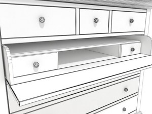 grange storage cabinet 3D Model