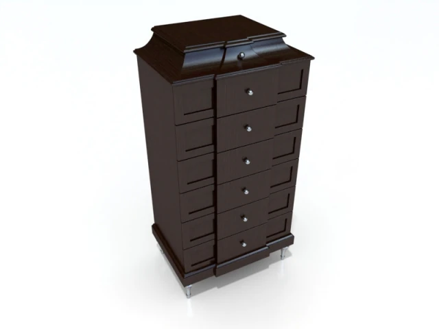 baker drawer unit 3D Model .c4d .max .obj .3ds .fbx .stl .blend 