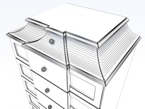 baker drawer unit 3D मॉडल