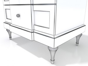 baker drawer unit 3D मॉडल