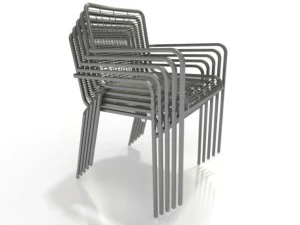 lapalma aria 堆叠扶手椅 3D 模型