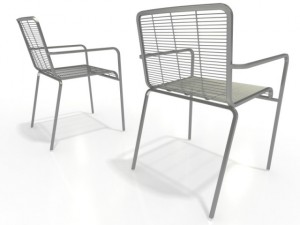 lapalma aria stacking armchair 3D 模型