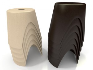 lapalma log stool Model 3D