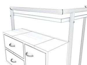 classicon petite table with drawers 3D Model