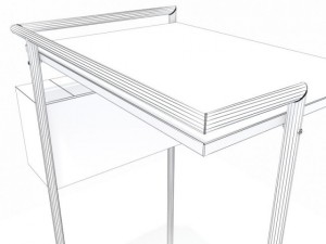 classicon petite table with drawers Modelo 3D