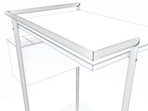 classicon petite table with drawers 3D Model