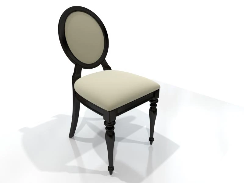 antique side chair 3D Model .c4d .max .obj .3ds .fbx .stl .blend 