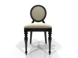 antique side chair 3D Model