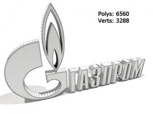 gazprom logo 3D Model