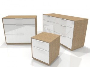 ikea nyvoll dressers Modelo 3D