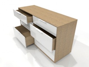 ikea nyvoll dressers Modelo 3D