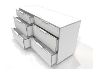 ikea nyvoll dressers Modelo 3D