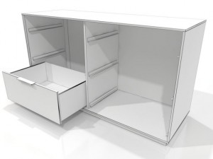 ikea nyvoll dressers Modelo 3D