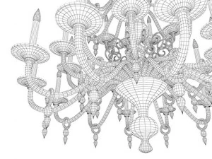 ceiling lamp murano glass 3D Model